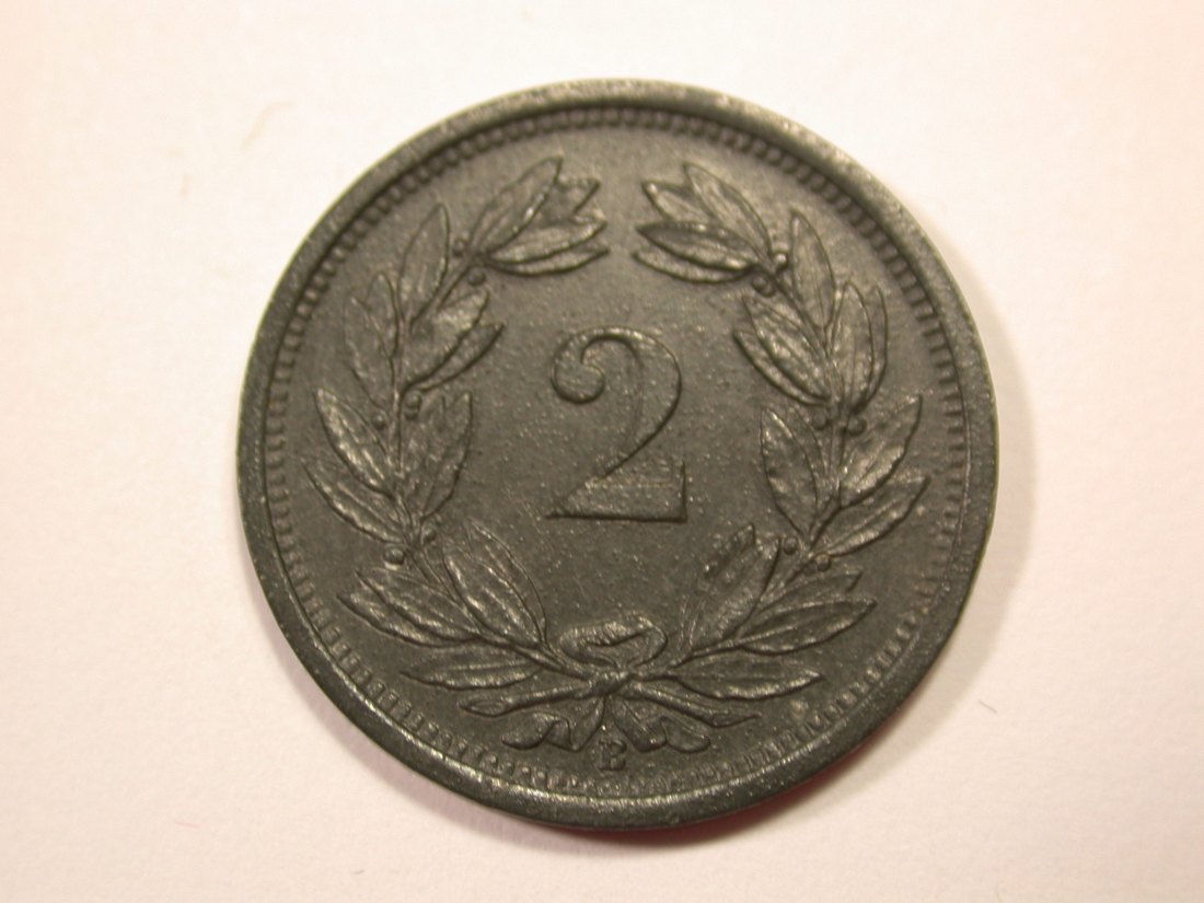 I8 Schweiz 2 Rappen 1942 in f.ST/ST seltene Erhaltung !! Originalbilder
