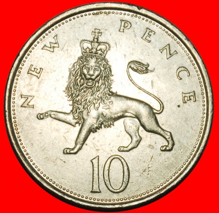 Ⰶ LION 1968-1981:GREAT BRITAIN★10 NEW PENCE 1979 LUSTRE★ELIZABETH II 1953-2022★LOW START★NO RESERVE!