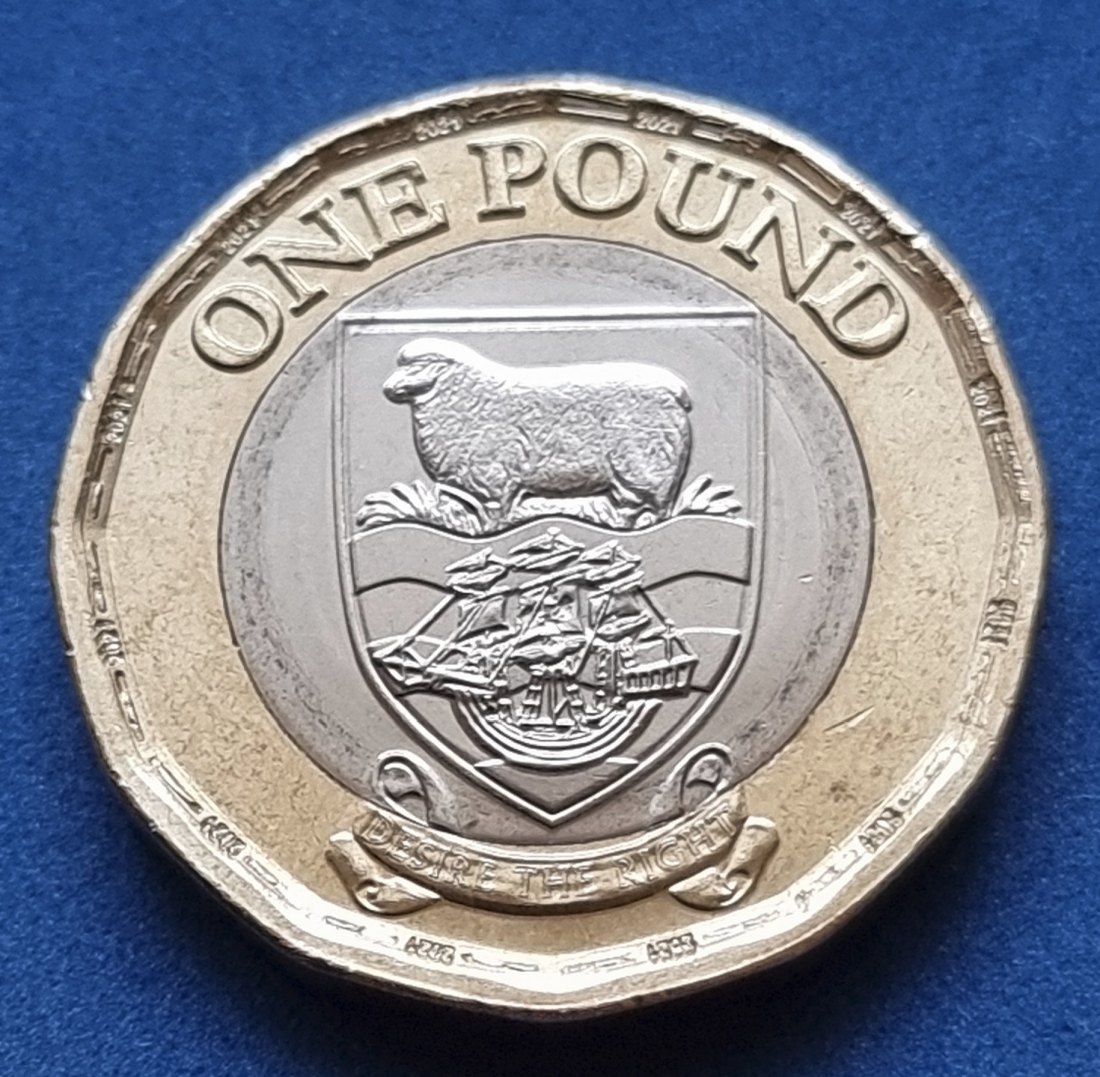 17055(15) 1 Pound (Falkland-Inseln) 2021 in UNC ........................... von Berlin_coins