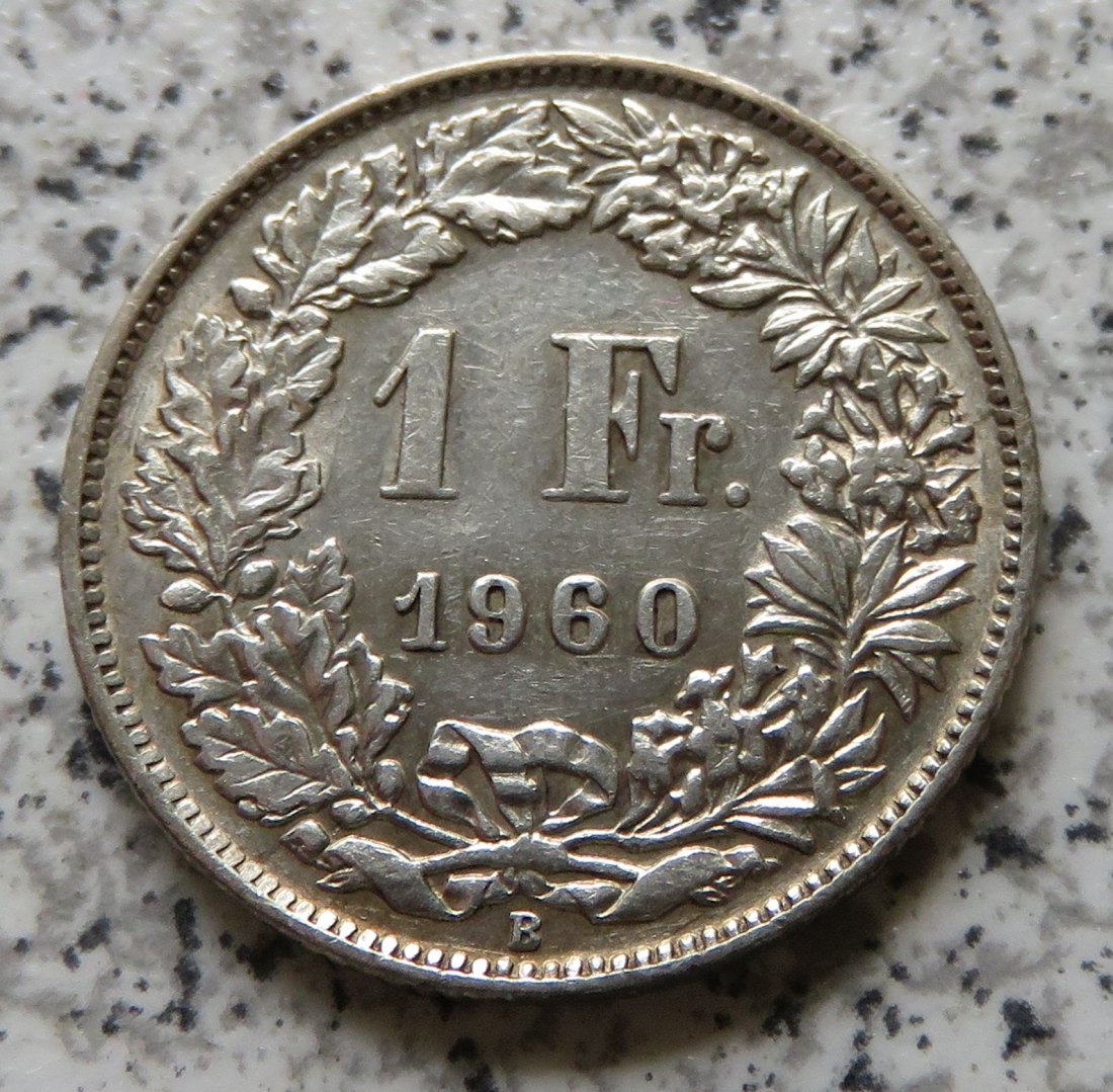  Schweiz 1 Franken 1960 B   