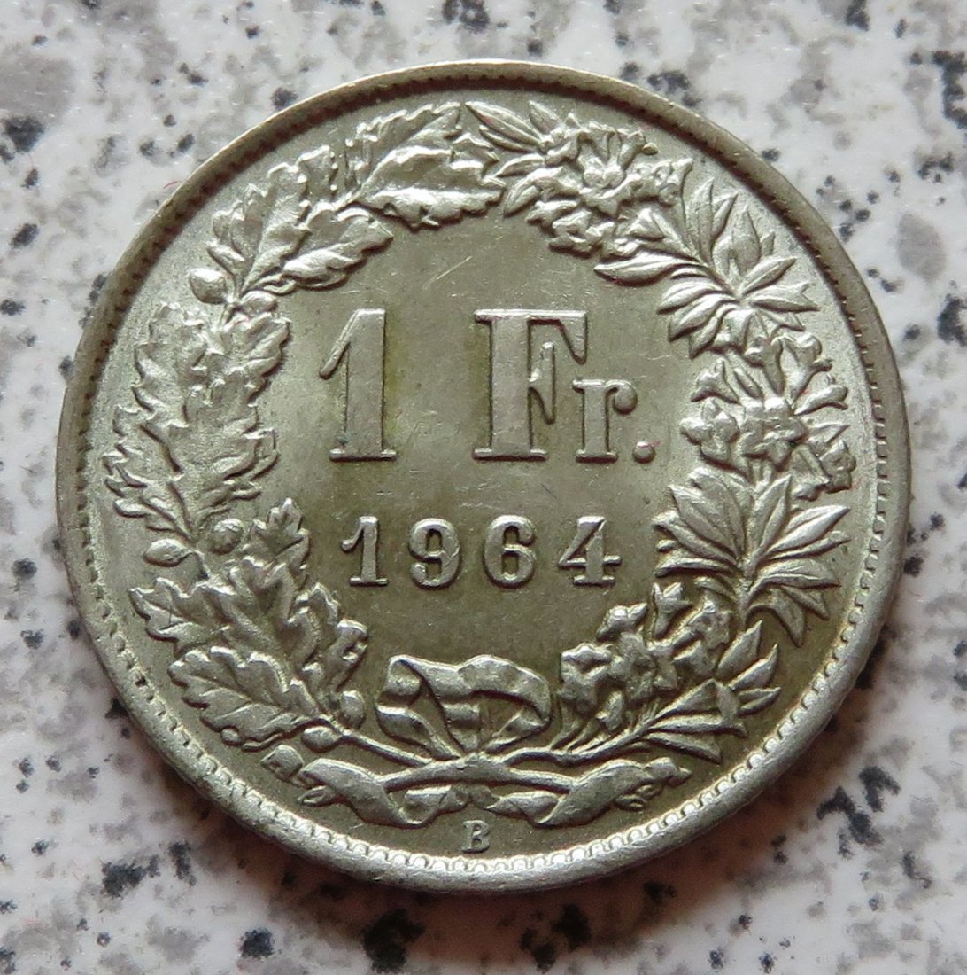  Schweiz 1 Franken 1964 B   