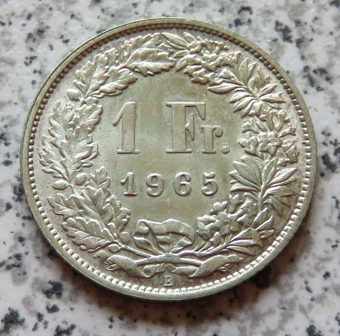  Schweiz 1 Franken 1965 B   