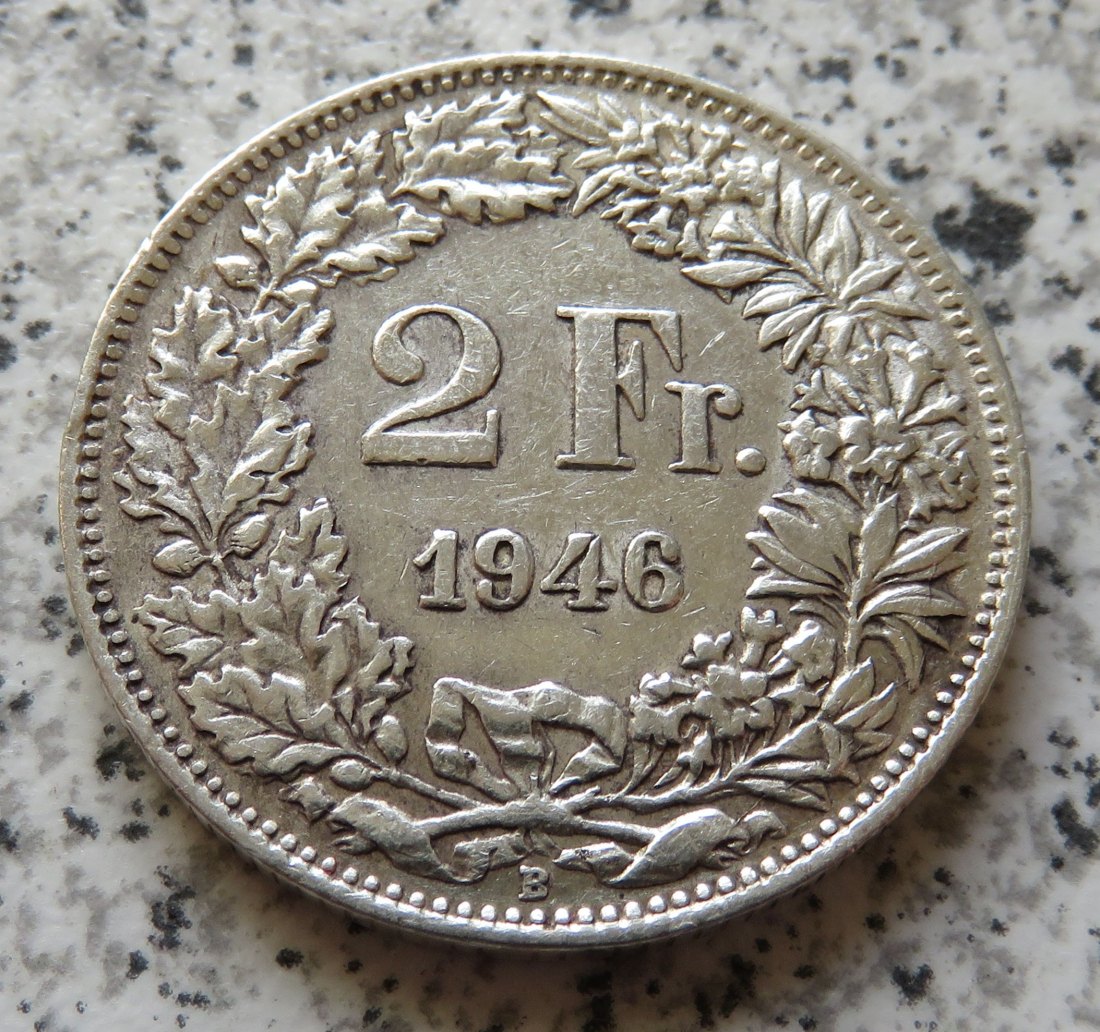  Schweiz 2 Franken 1946 B   