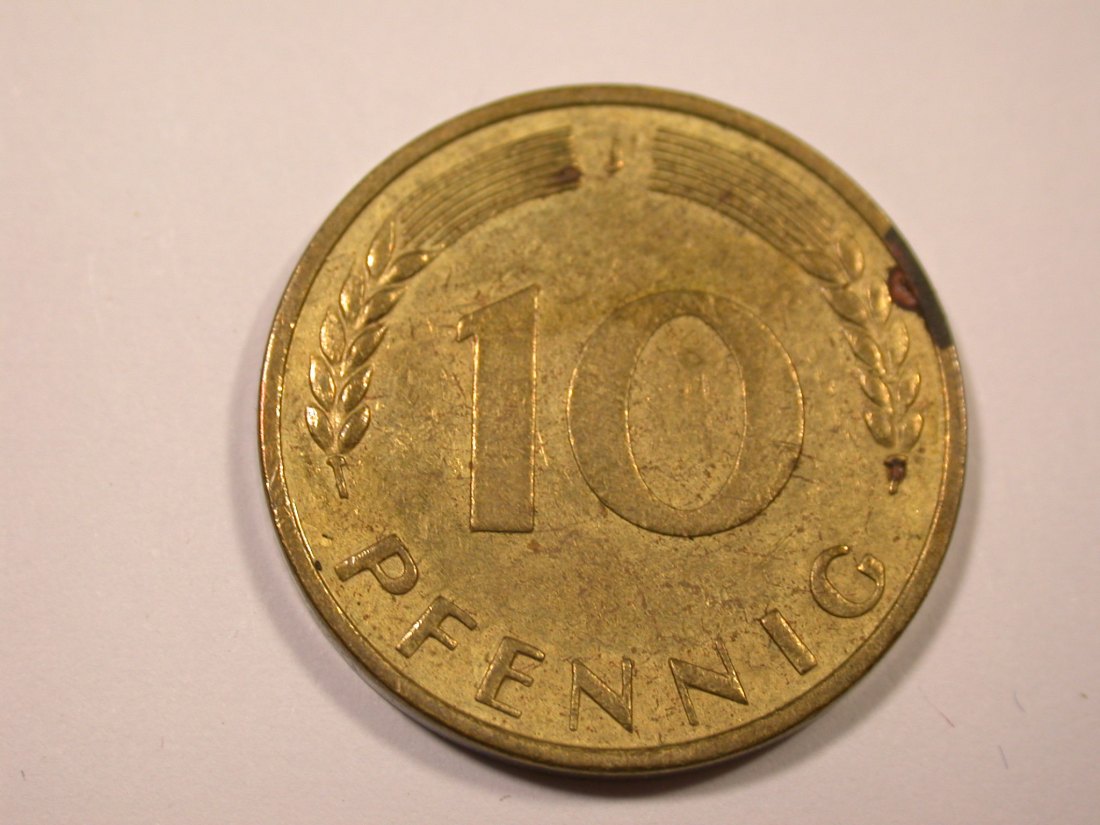 I14 BRD 10 Pfennig 1969 J in ss-vz/vz Originalbilder