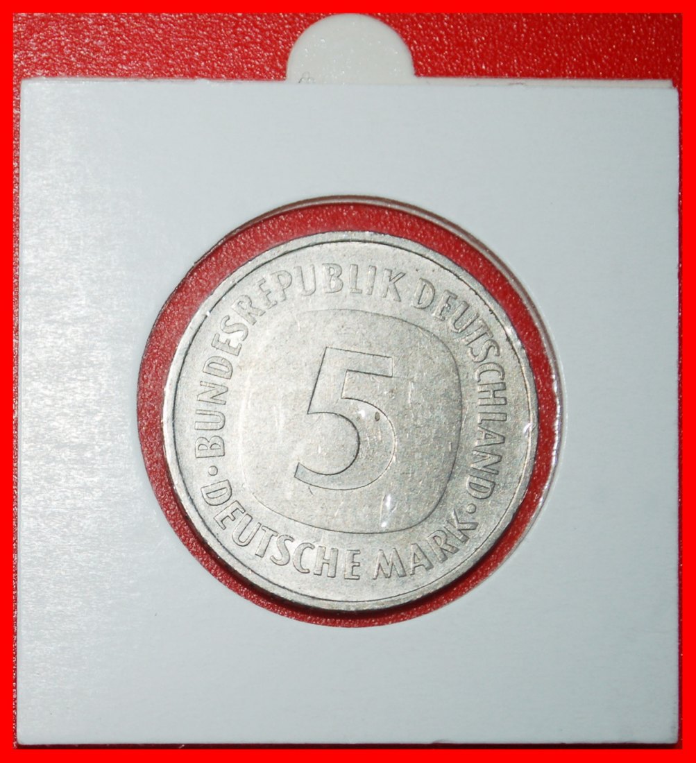 Ⰶ EAGLE (1975-2001): GERMANY ★ 5 MARK 1975G TV! BADEN-WUERTTEMBERG! IN HOLDER!★LOW START★NO RESERVE!