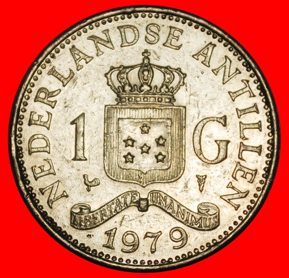 Ⰶ W/ARUBA (1970-1980): NETHERLANDS ANTILLES★1 GULDEN 1979! JULIANA 1948-1980★LOW START ★ NO RESERVE!