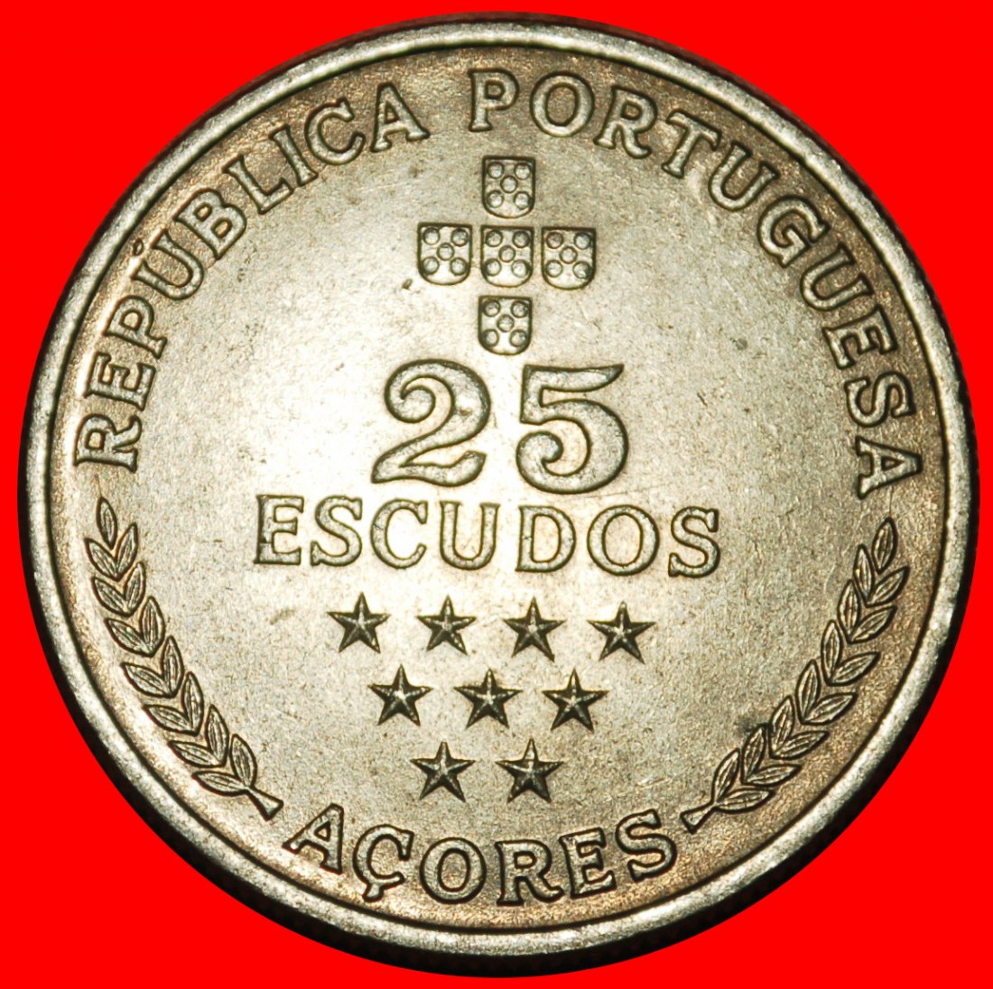  Ⰶ PORTUGAL: AZOREN ★ 25 ESCUDO 1980 (1981) STG STEMPELGLANZ! KÜHE!★OHNE VORBEHALT!   