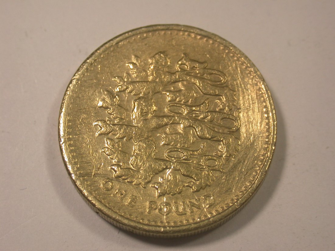 I13 Großbritannien 1 Pound 2002 in ss Originalbilder
