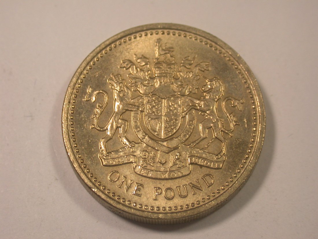 I13 Großbritannien 1 Pound 1983 in vz/vz+ Originalbilder