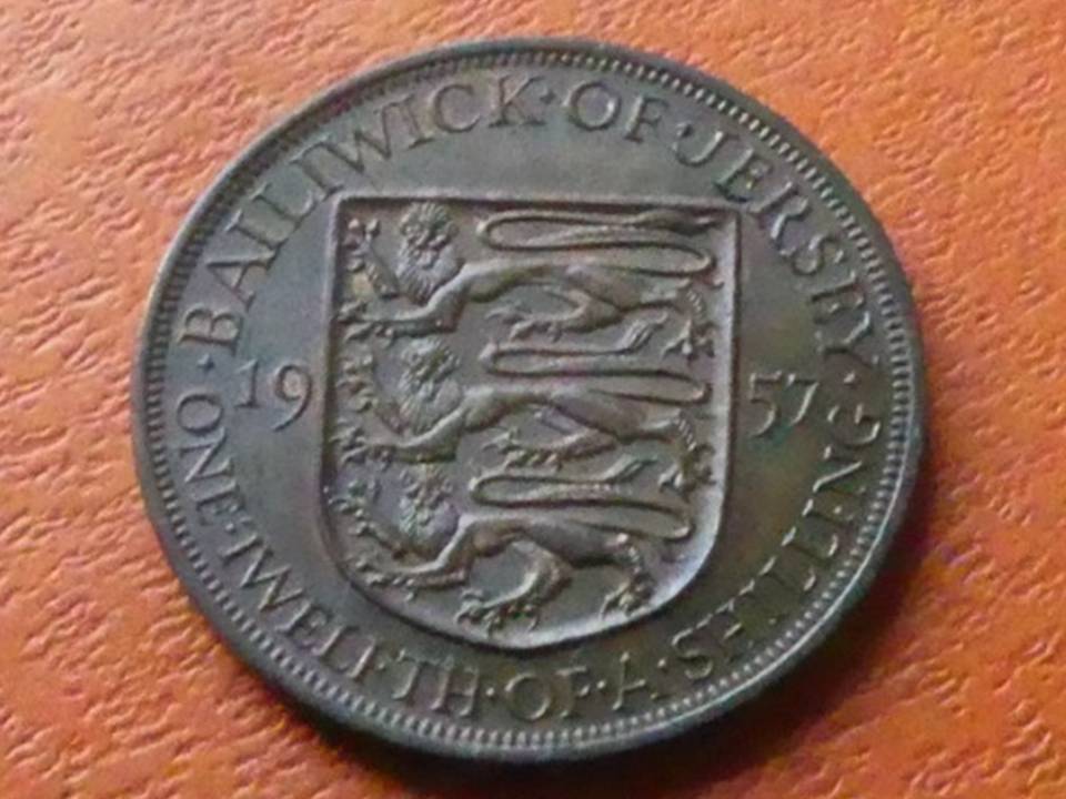  Münze Jersey 1/12 Shilling 1957   
