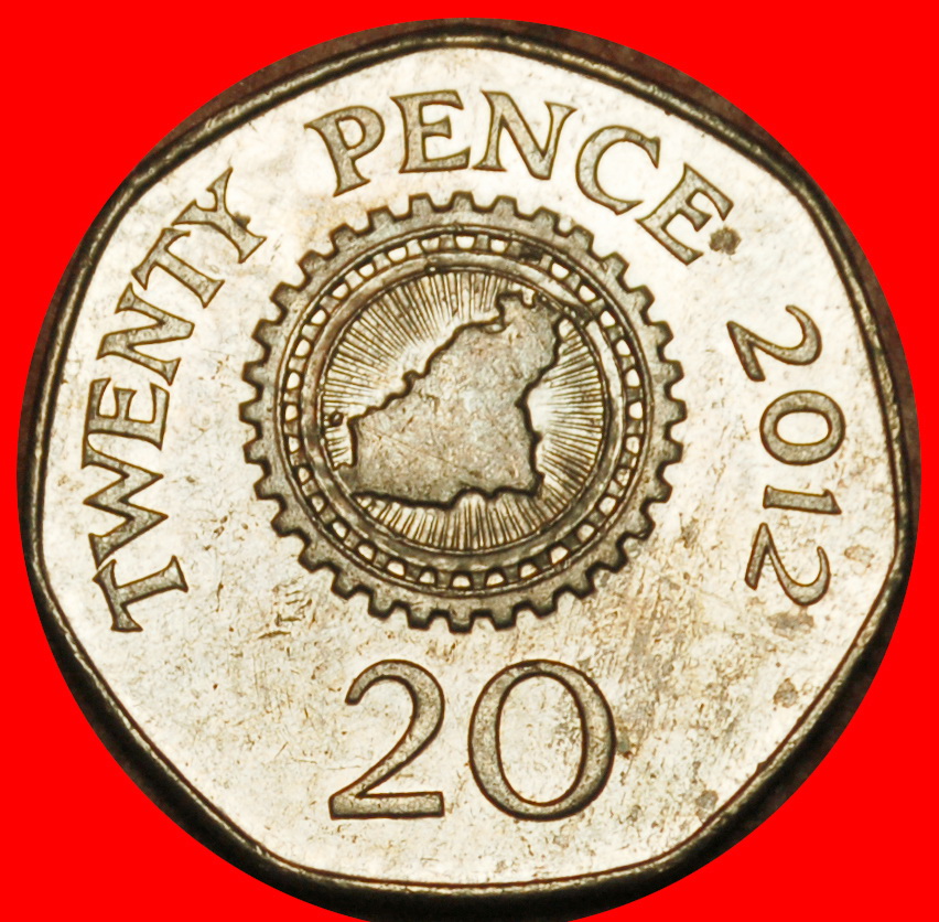  Ⰶ GROSSBRITANNIEN (1999-2012): GUERNSEY ★20 PENCE 2012 ELISABETH II. (1953-2022) ★OHNE VORBEHALT!   