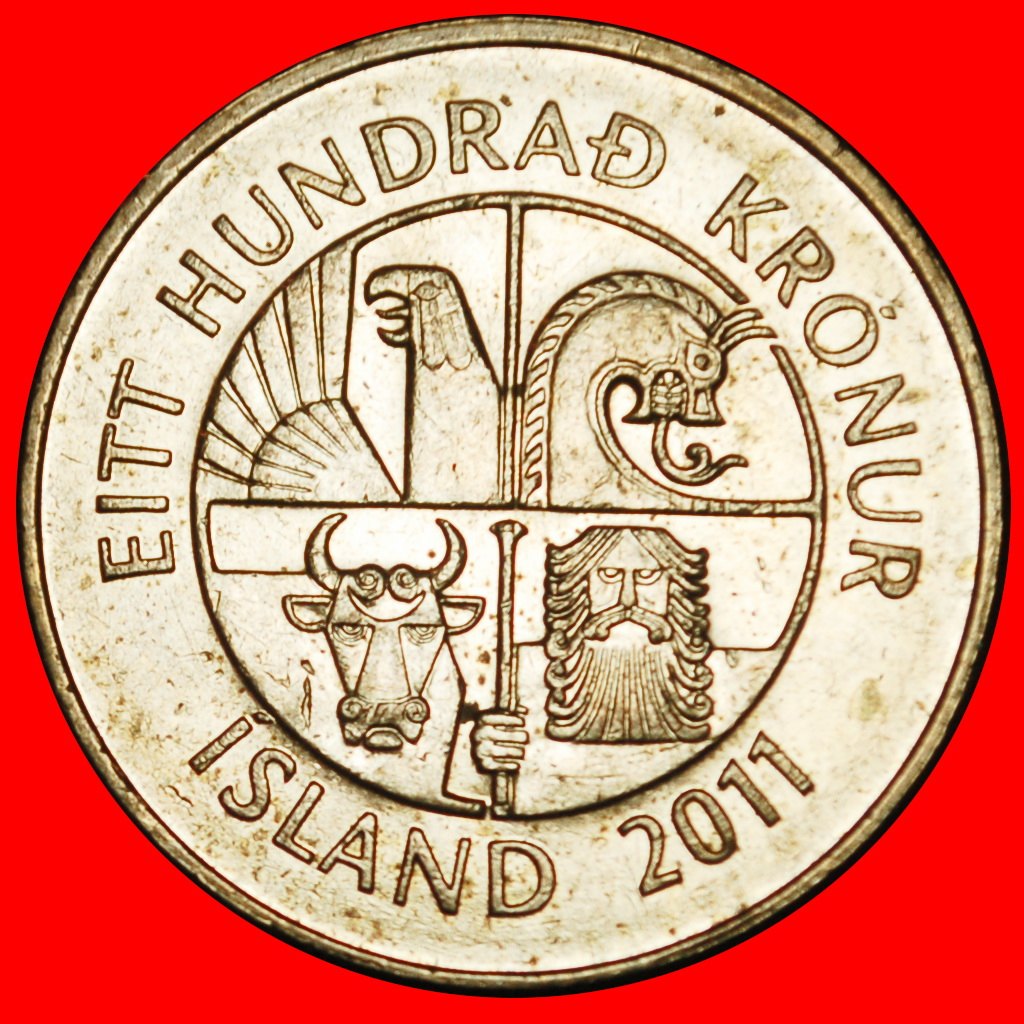  Ⰶ GROSSBRITANNIEN FISCH (1995-2011): ISLAND ★ 100 KRONER 2011! VZGL STEMPELGLANZ!★OHNE VORBEHALT!   