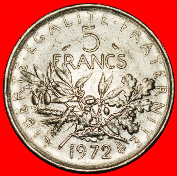 Ⰶ SUN (1969-2001): FRANCE ★ 5 FRANCS 1972! ERROR! LOW START ★ NO RESERVE!