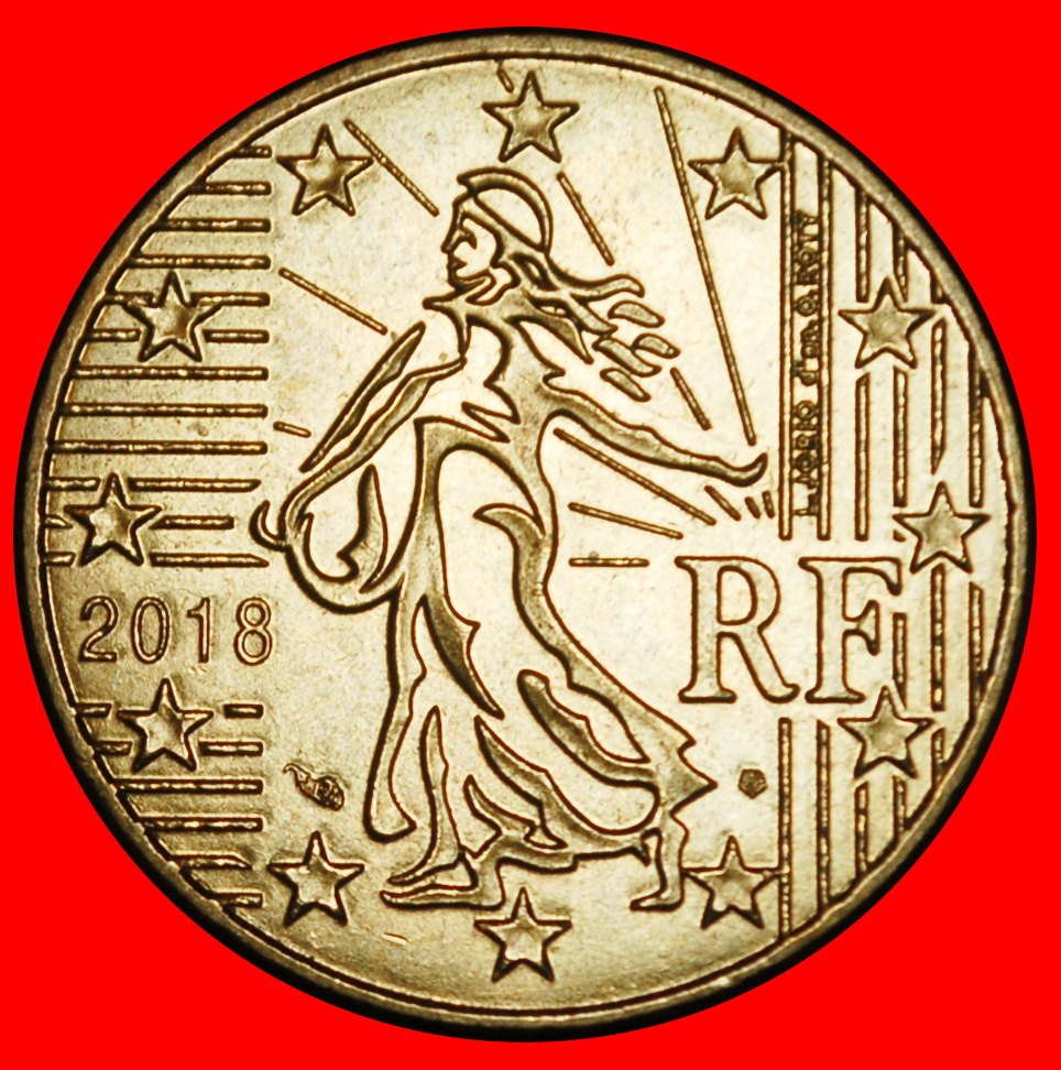  Ⰶ SÄER FEHLER (2007-2023): FRANKREICH ★50 CENT 2018 NORDISCHES GOLD★STG STEMPELGLANZ★OHNE VORBEHALT!   
