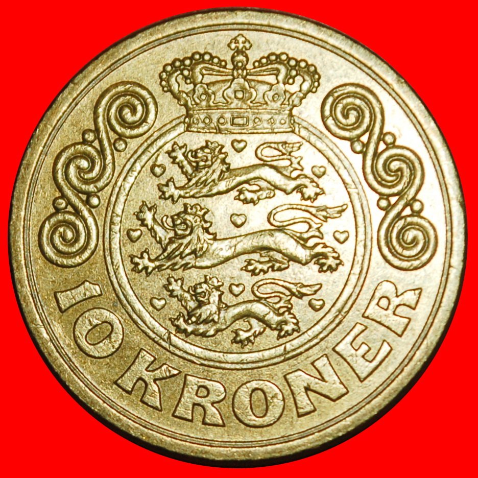 Ⰶ 3rd EFFIGY (1994-1999):DENMARK★10 KRONER 1994 DIE A★MARGRETHE II 1972-2024★LOW START ★ NO RESERVE!