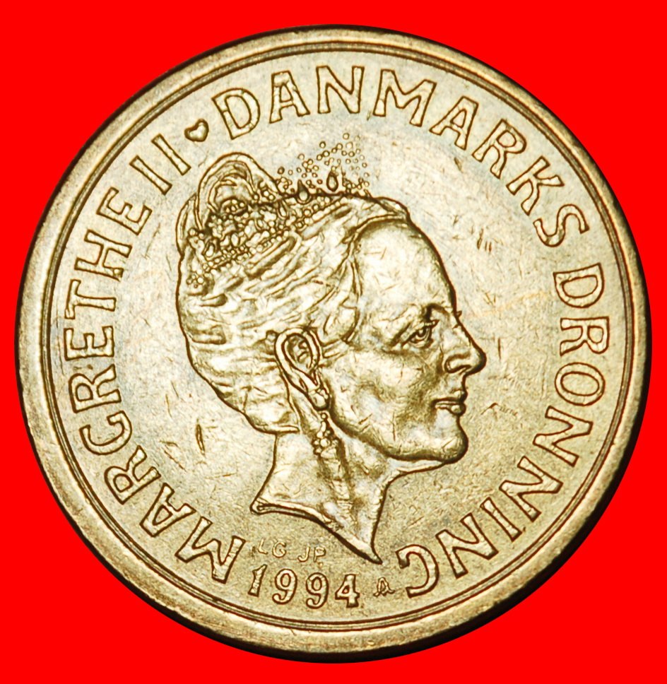  Ⰶ 3rd EFFIGY (1994-1999):DENMARK★10 KRONER 1994 DIE A★MARGRETHE II 1972-2024★LOW START ★ NO RESERVE!   