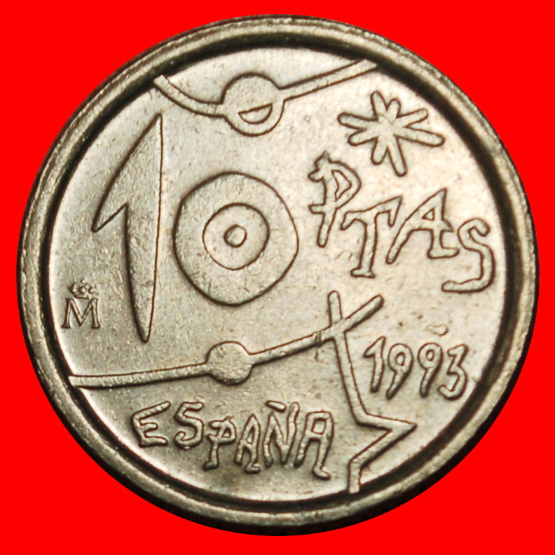  Ⰶ MIRO (1893-1983): SPANIEN ★ 10 PESETAS 1993! JUAN CARLOS I. (1975-2014)★OHNE VORBEHALT!   