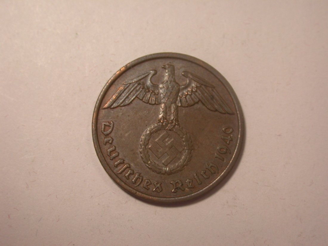  I15  3.Reich  2 Pfennig 1940 A in vz-st  Originalbilder   