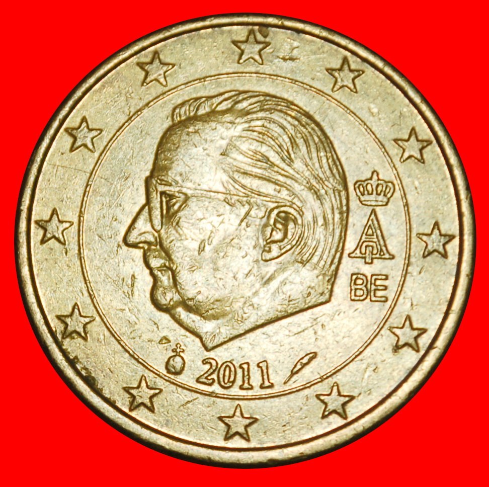 Ⰶ ALBERT II (1993-2013): BELGIUM ★50 EURO CENTS 2011 NORDIC GOLD (2009-2013) LOW START ★ NO RESERVE!