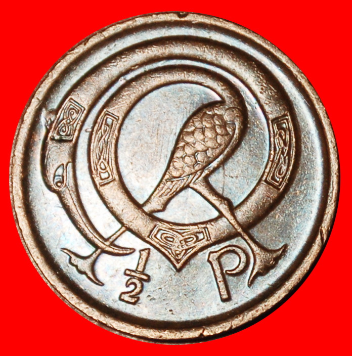 Ⰶ GROSSBRITANNIEN BOOK OF KELLS (1971-1986): IRLAND ★ 1/2 PENNY 1982!★OHNE VORBEHALT!