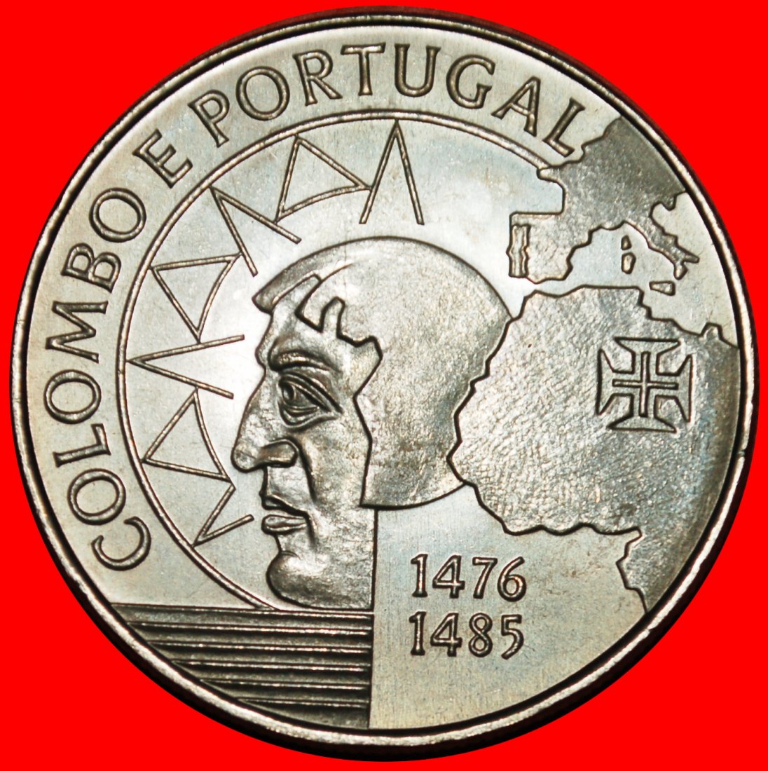 Ⰶ COLUMBUS (1451-1506): PORTUGAL ★ 200 ESCUDOS 1991 MAP 1476 1485 UNC LUSTRE★LOW START ★ NO RESERVE!