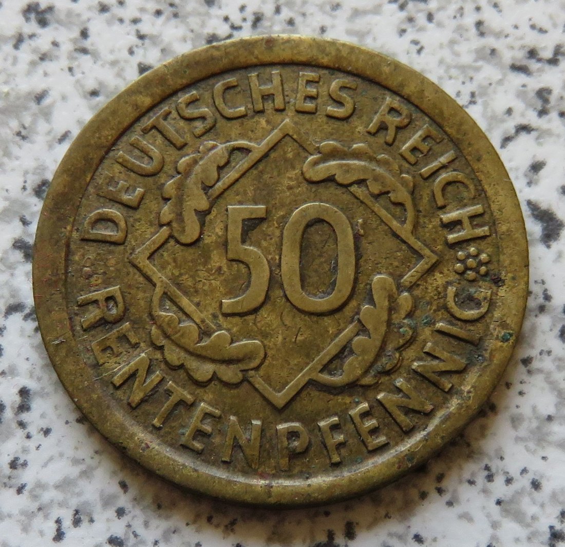  Weimarer Republik 50 Rentenpfennig 1923 G   