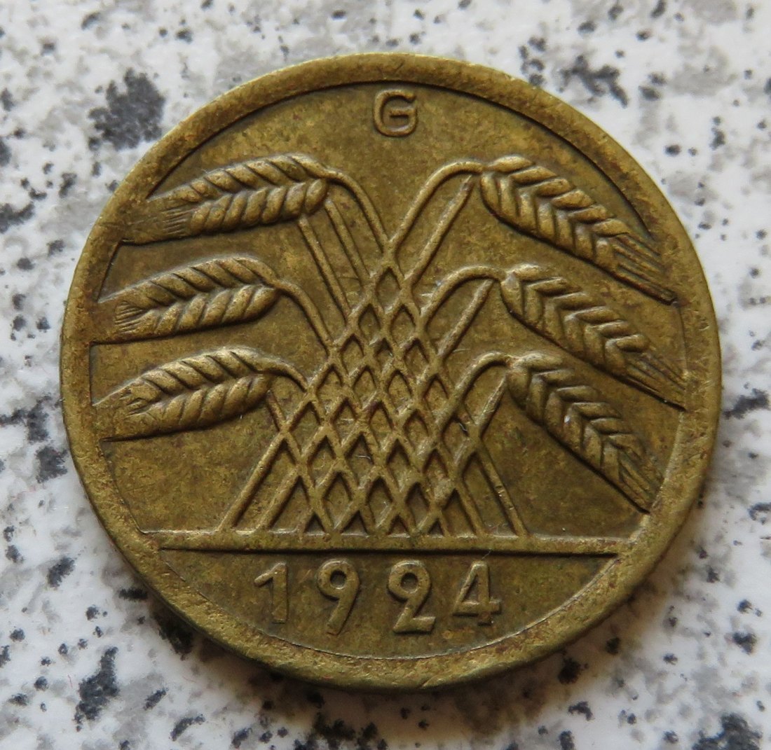  Weimarer Republik 50 Rentenpfennig 1924 G   