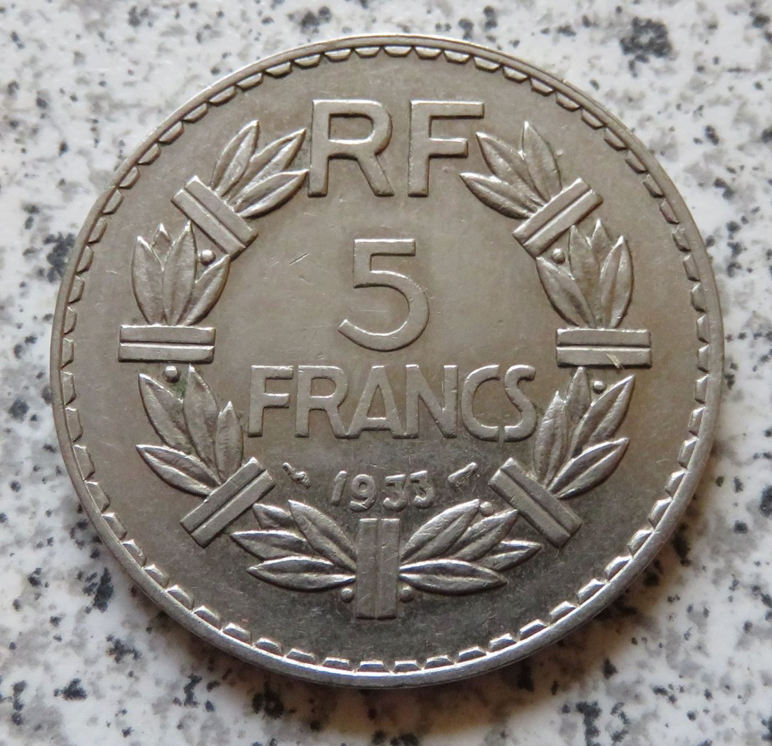  Frankreich 5 Francs 1933   