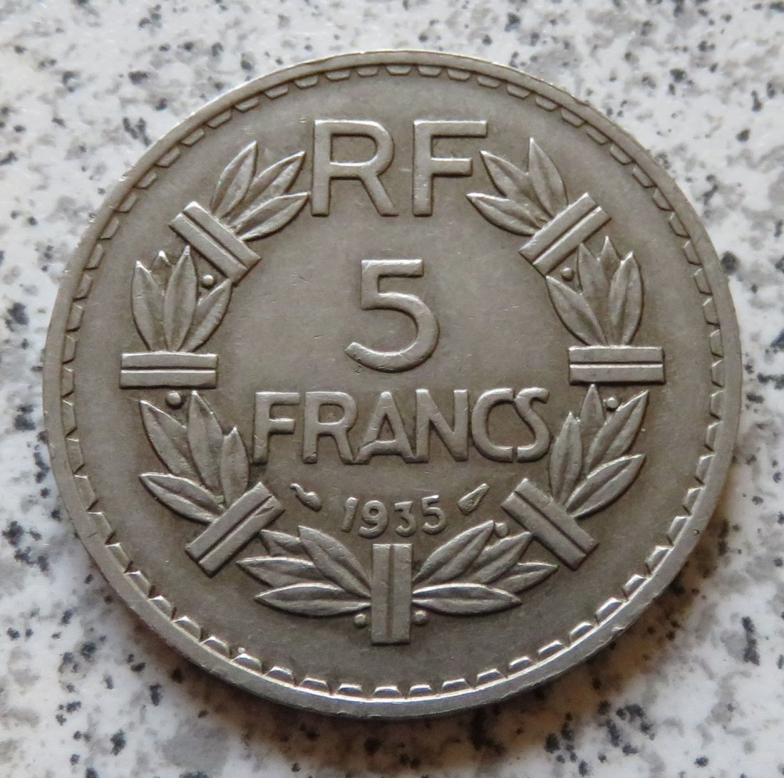  Frankreich 5 Francs 1935   