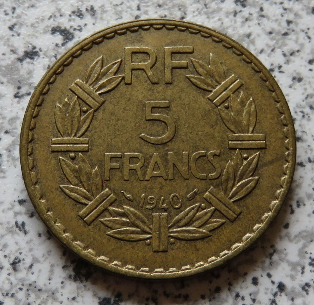  Frankreich 5 Francs 1940   