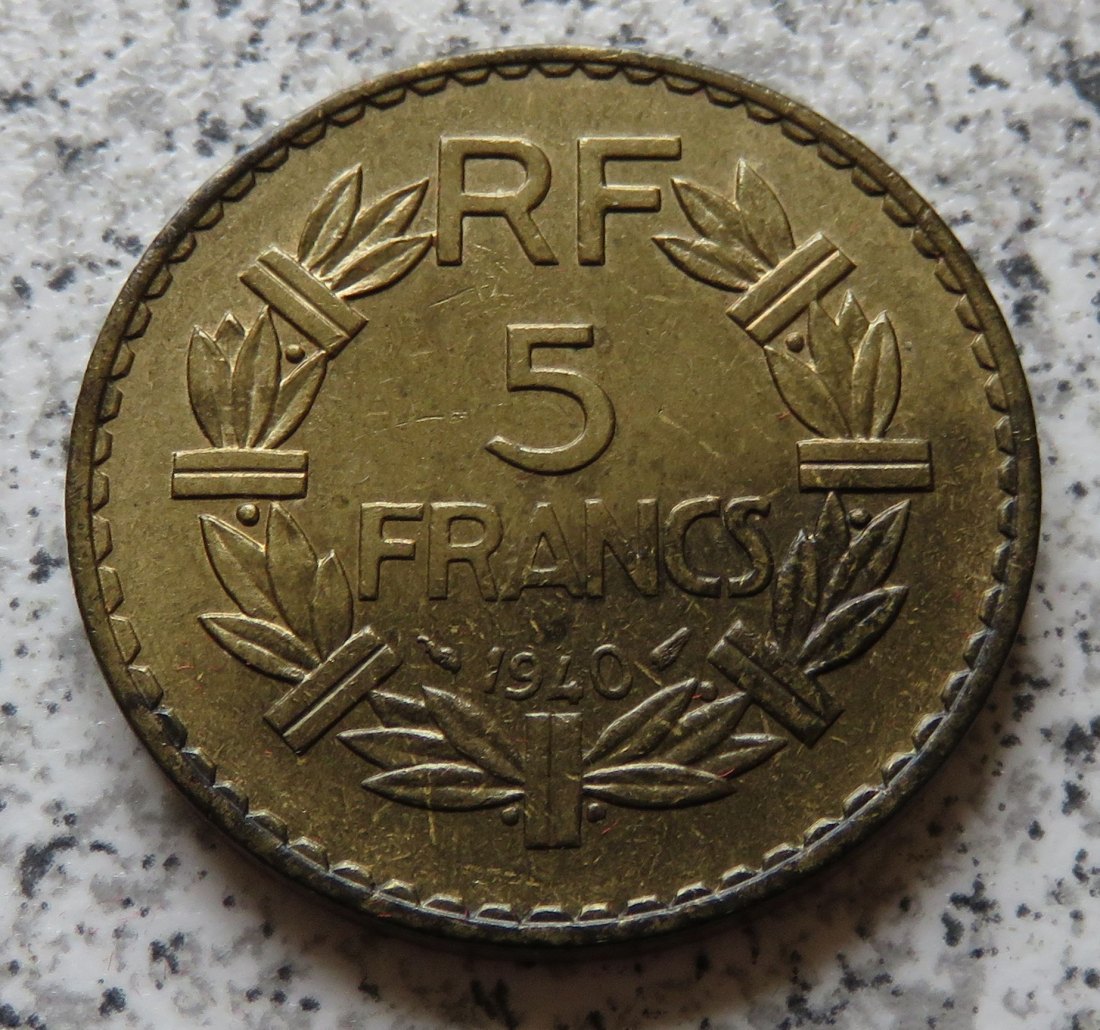  Frankreich 5 Francs 1940   