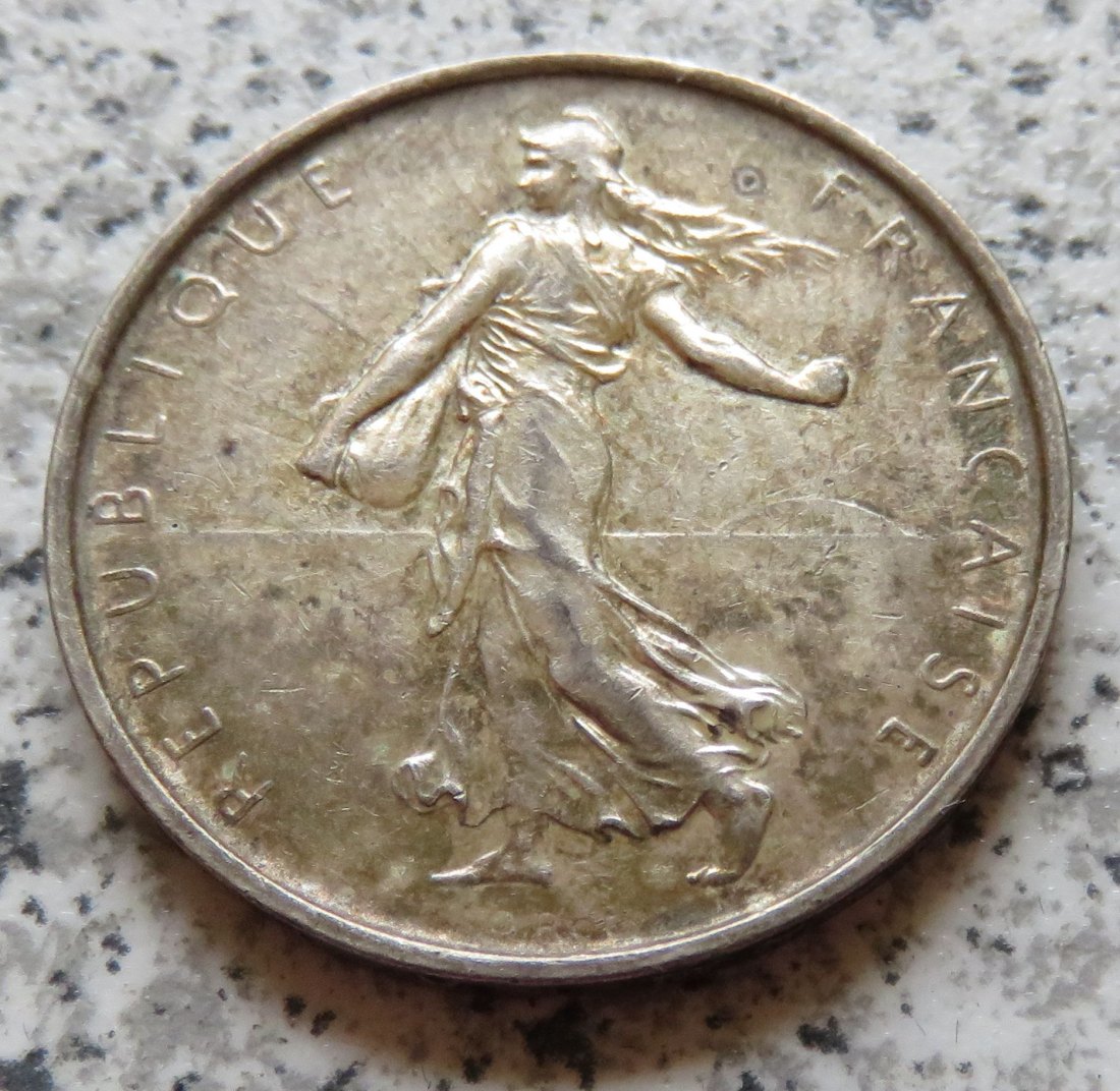  Frankreich 5 Francs 1968, besseres Jahr, 12 Gramm 835-er Silber   