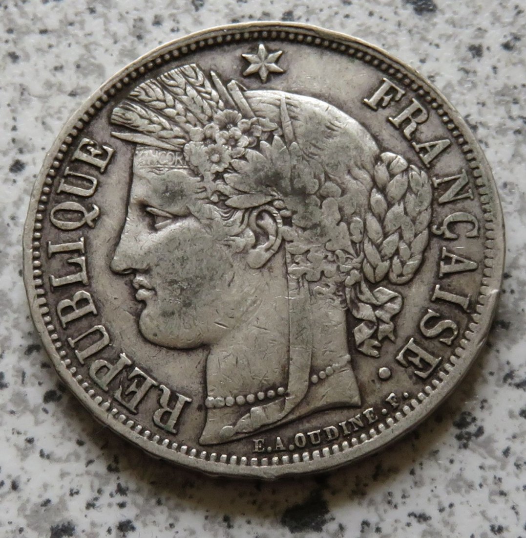  Frankreich 5 Francs 1870 K   