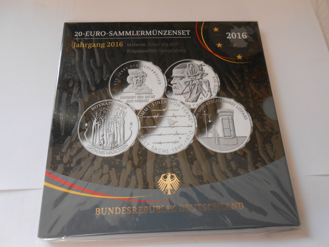  20 Euro Silber PP , Original VfS Blister / Folder , 2016   