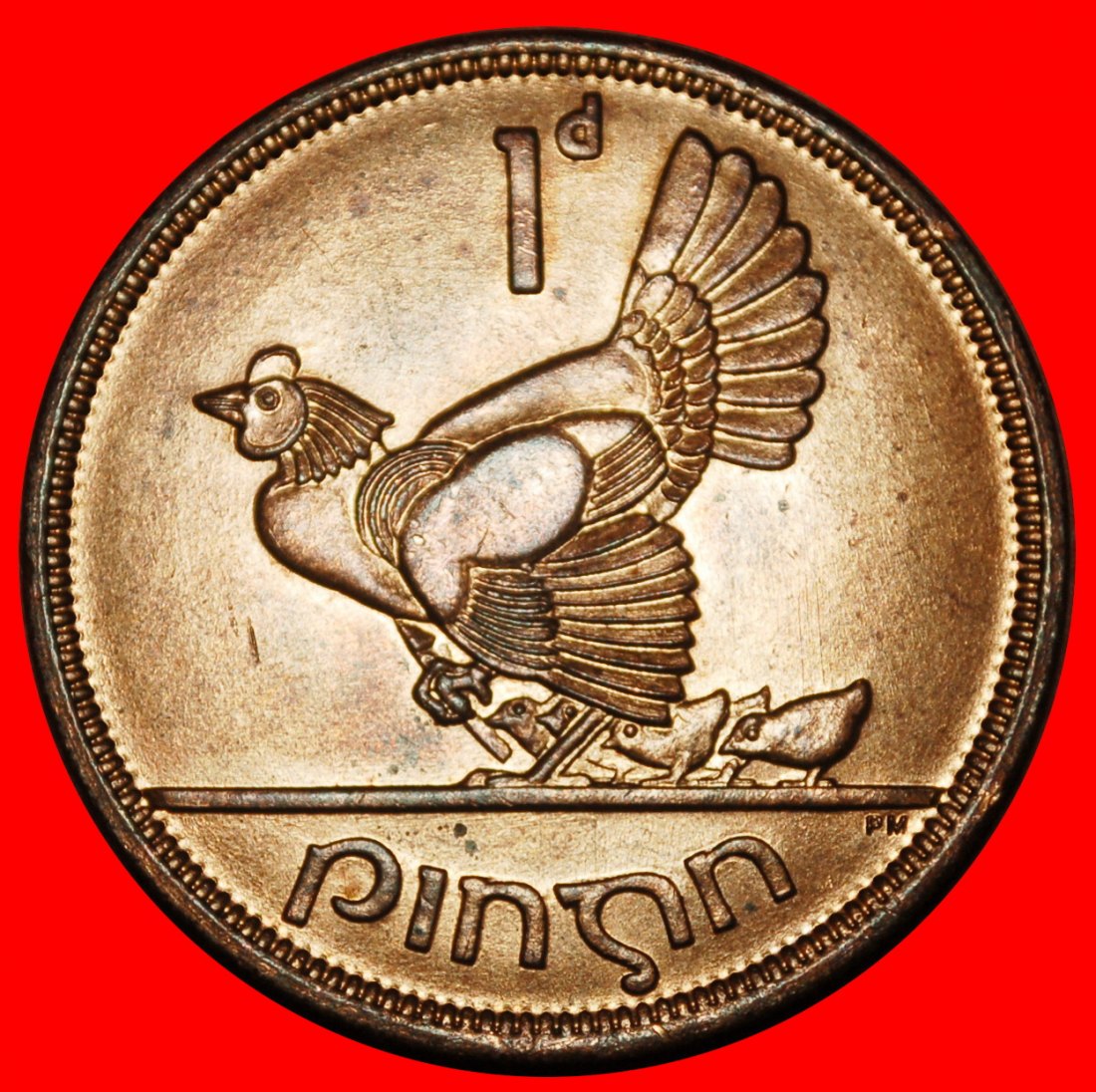 Ⰶ GREAT BRITAIN (1938-1968): IRELAND ★ 1 PENNY 1968! UNC MINT LUSTRE! ★LOW START ★ NO RESERVE!