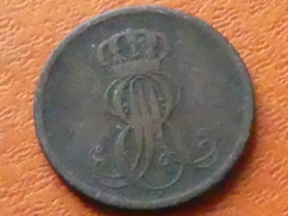  Hannover Kupfermünze 2 Pfennige 1851, Monogramm   