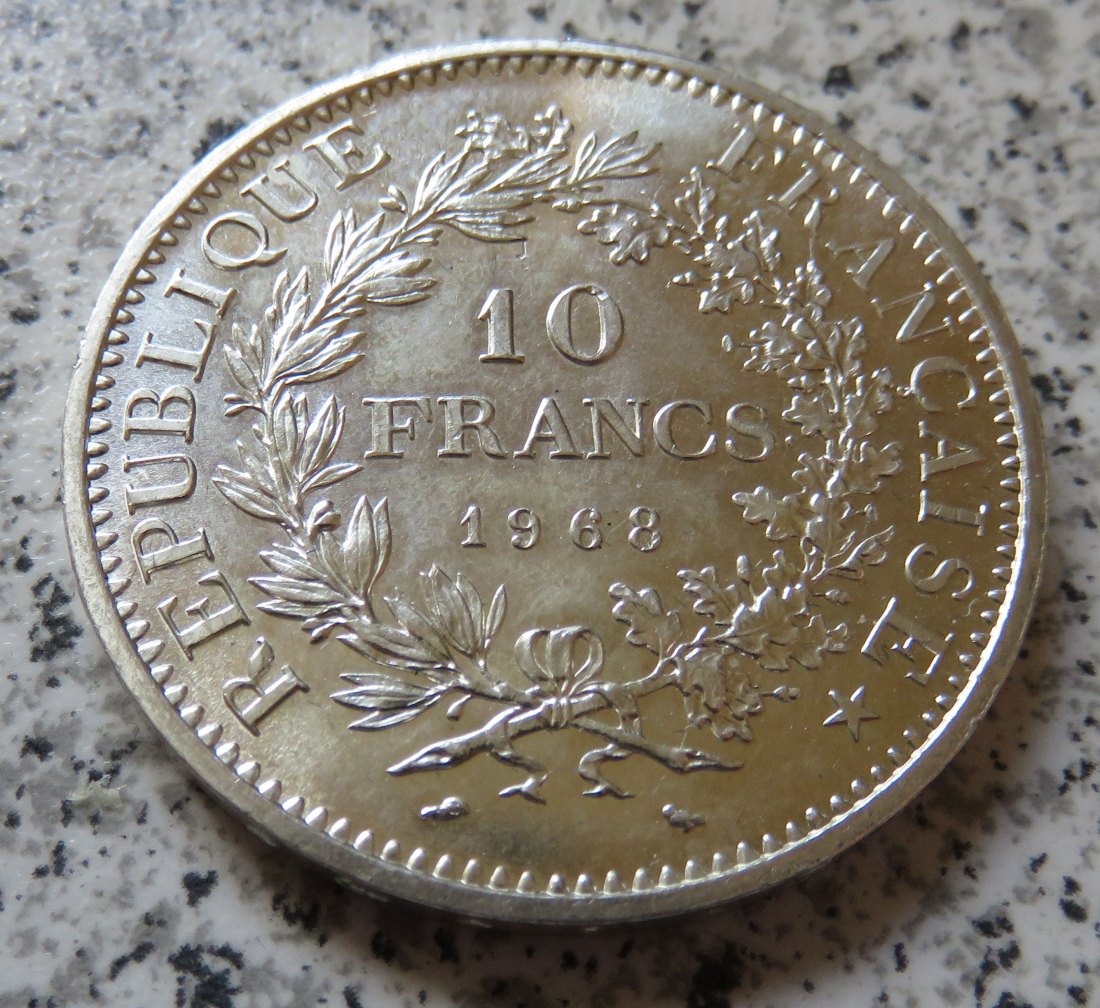  Frankreich 10 Francs 1968   