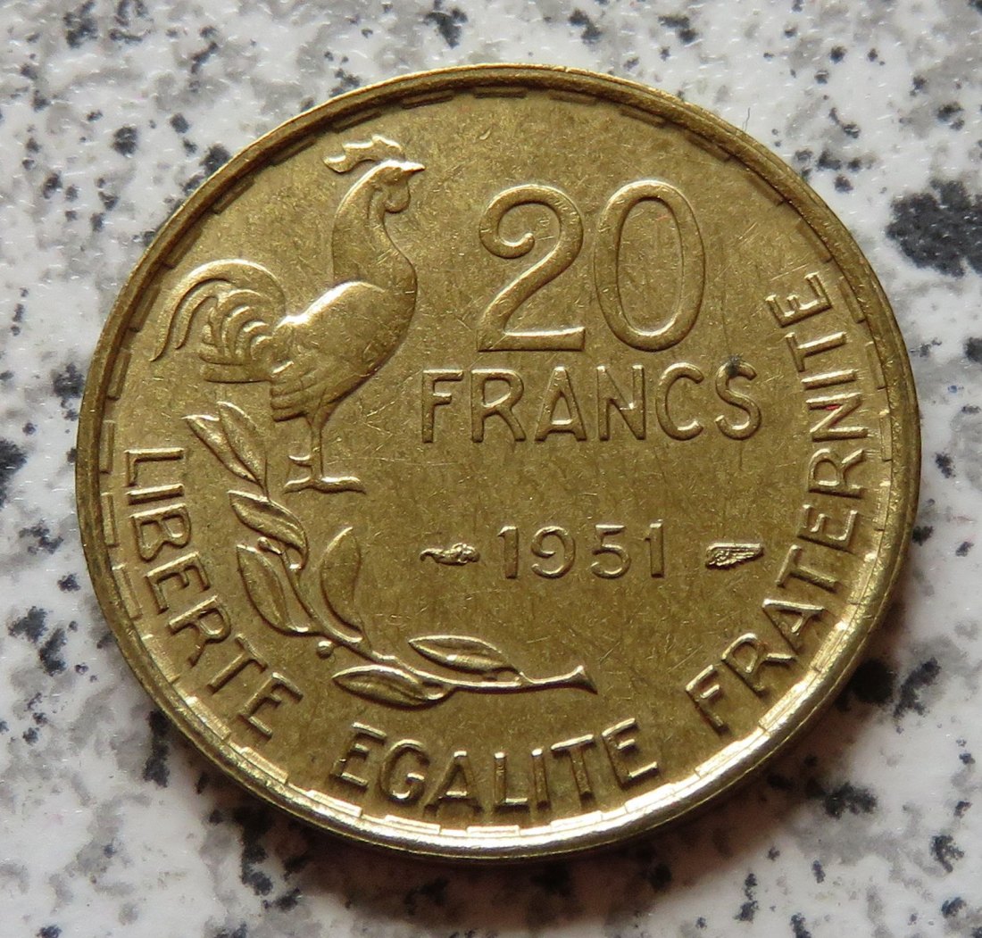  Frankreich 20 Francs 1951   