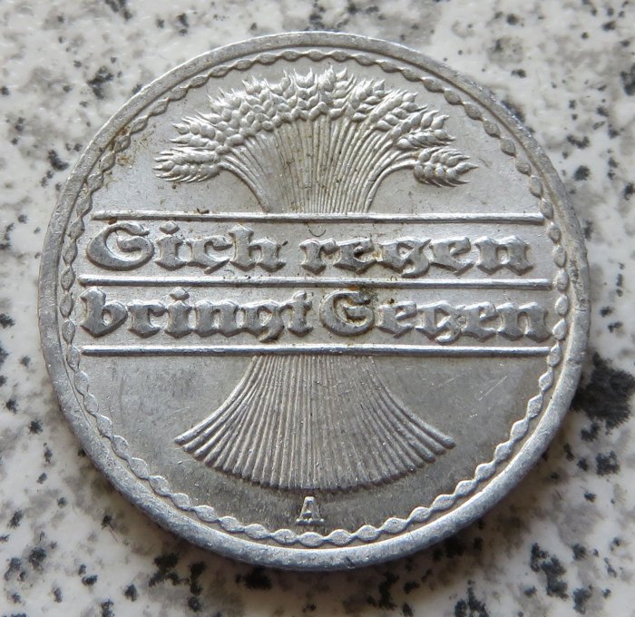  Weimarer Republik 50 Pfennig 1921 A   