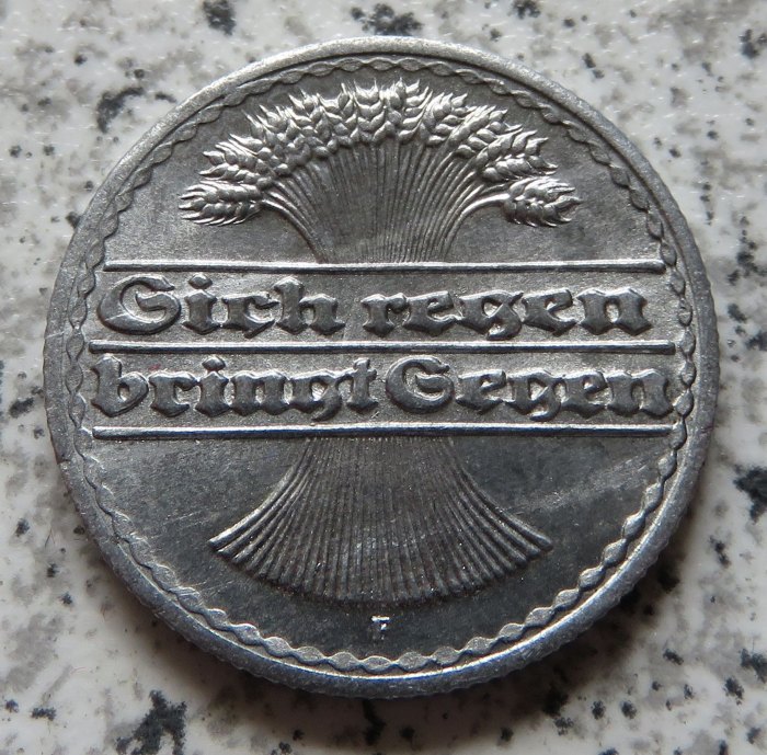  Weimarer Republik 50 Pfennig 1921 F   