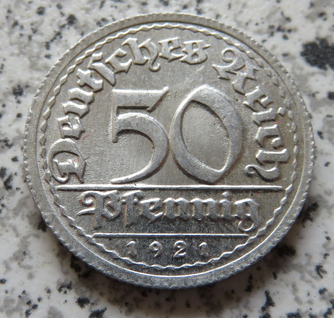  Weimarer Republik 50 Pfennig 1921 G   