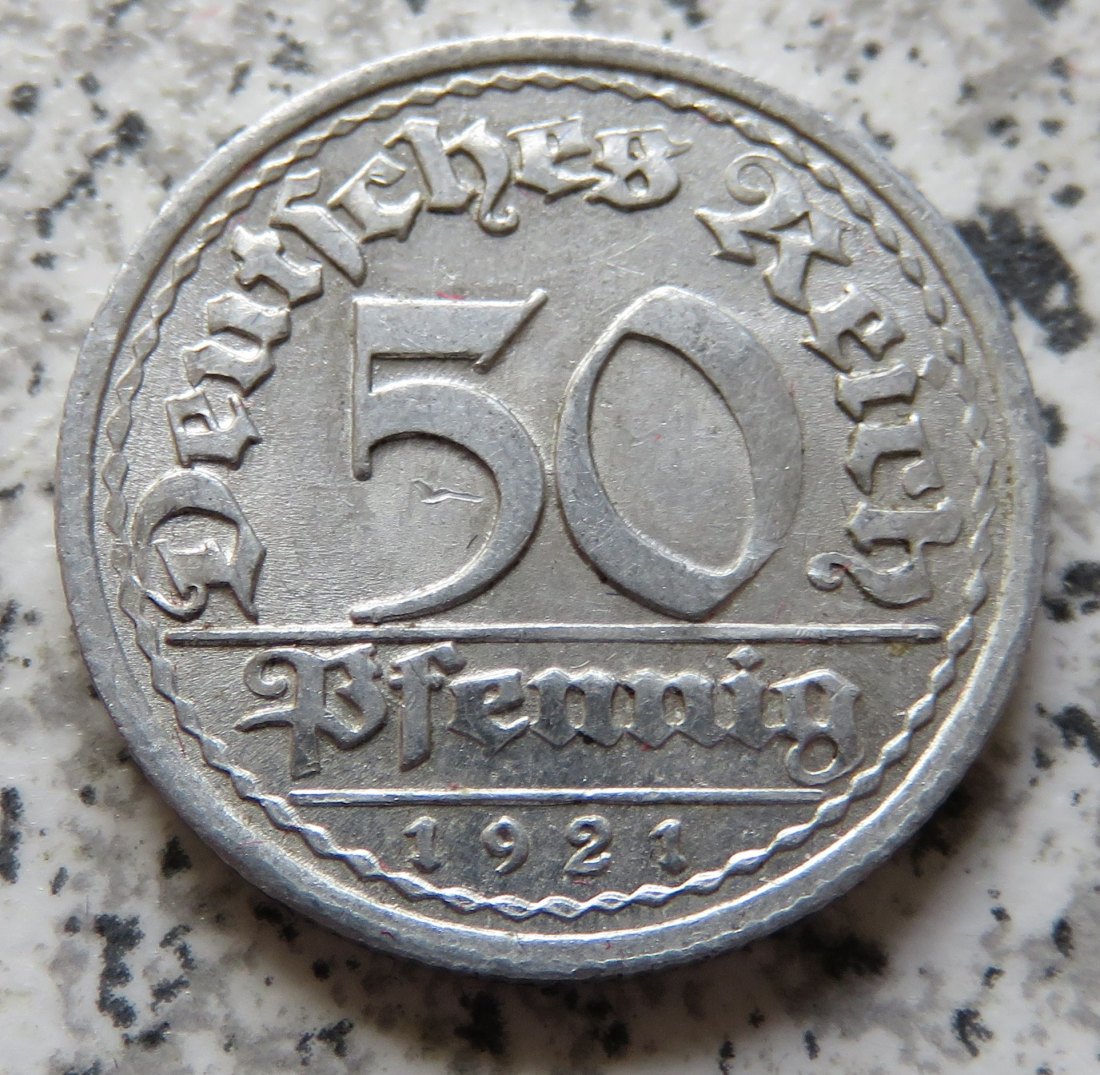  Weimarer Republik 50 Pfennig 1921 G   