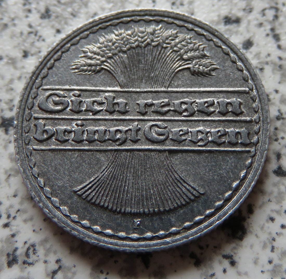  Weimarer Republik 50 Pfennig 1922 F   