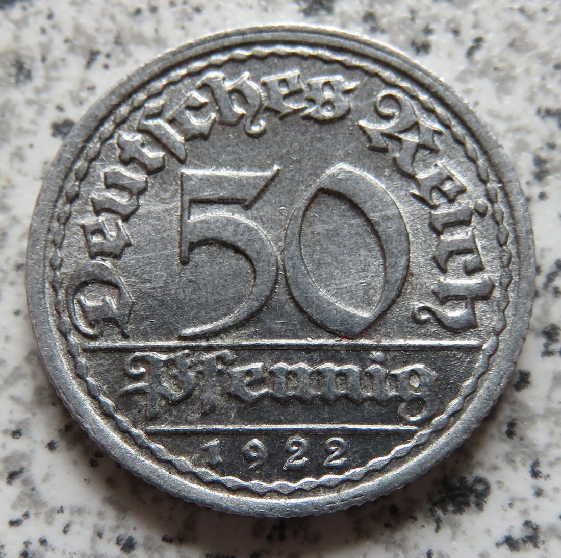  Weimarer Republik 50 Pfennig 1922 F   