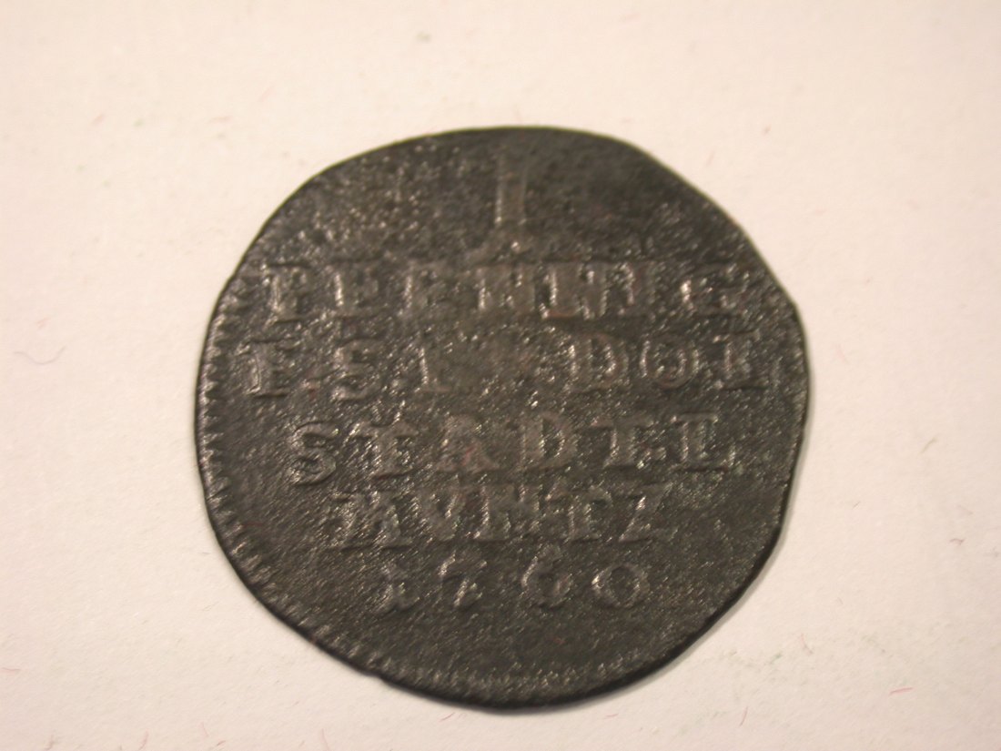 I16 Schwarzburg-Rudolstadt 1 Pfennig 1760 R Originalbilder