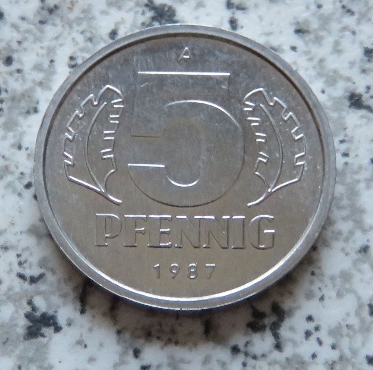  DDR 5 Pfennig 1987 A, Export   