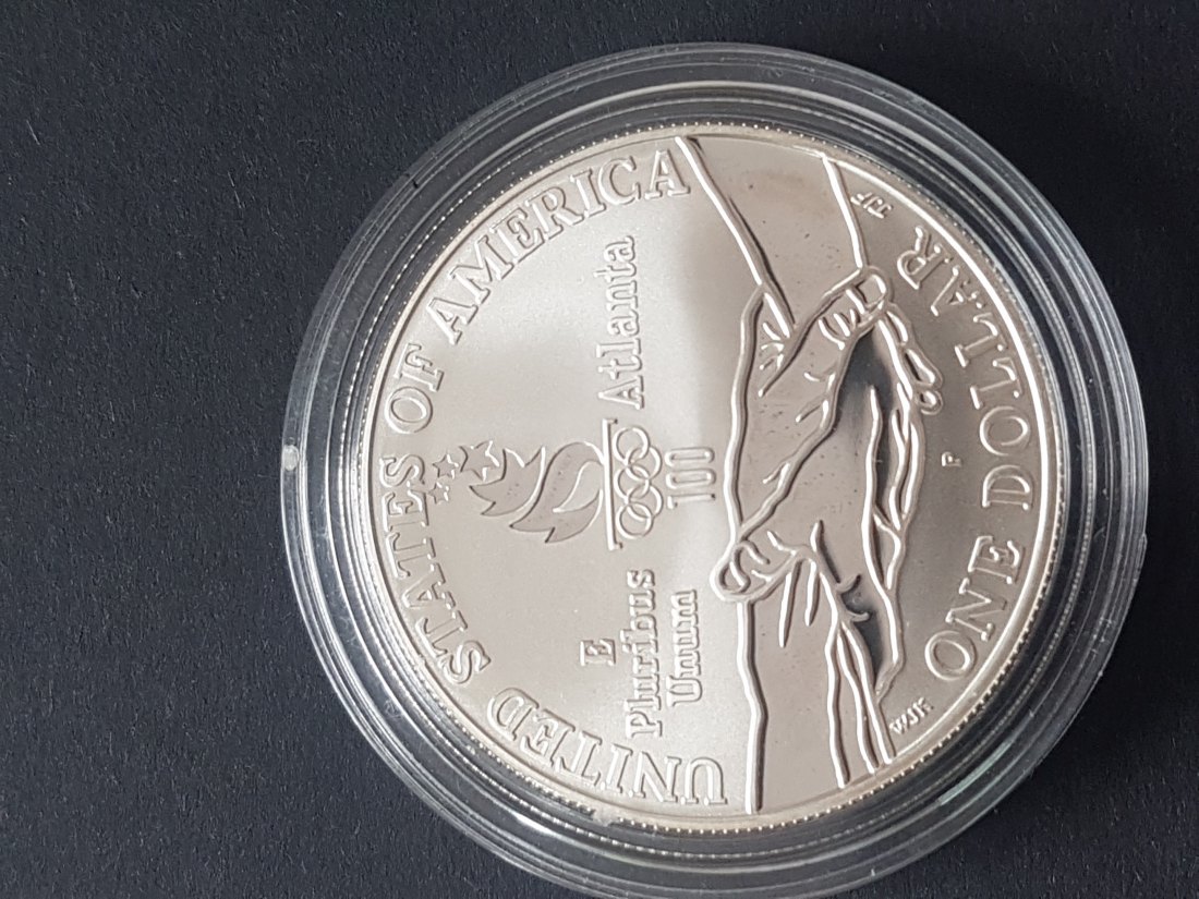  USA 1 Dollar 1995 Paralympics Lauf 26,70gr.Silber PP   