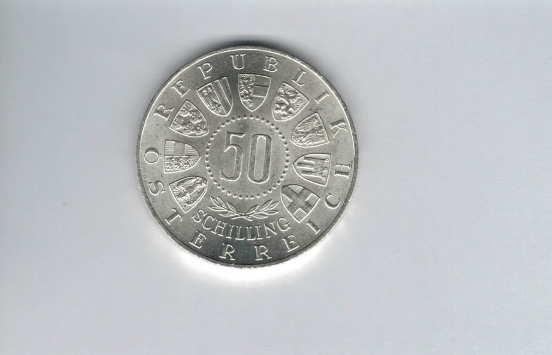  50 Schilling 1963 Tirol 600 Jahre bei Österreich 2. Republik Ag Spittagold9800 (4584/2)   