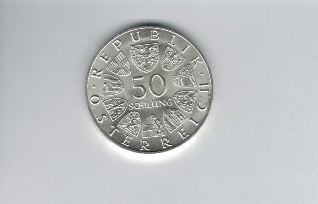  50 Schilling 1969 Kaiser Maximilian I. Österreich 2. Republik silber (4584/8)   