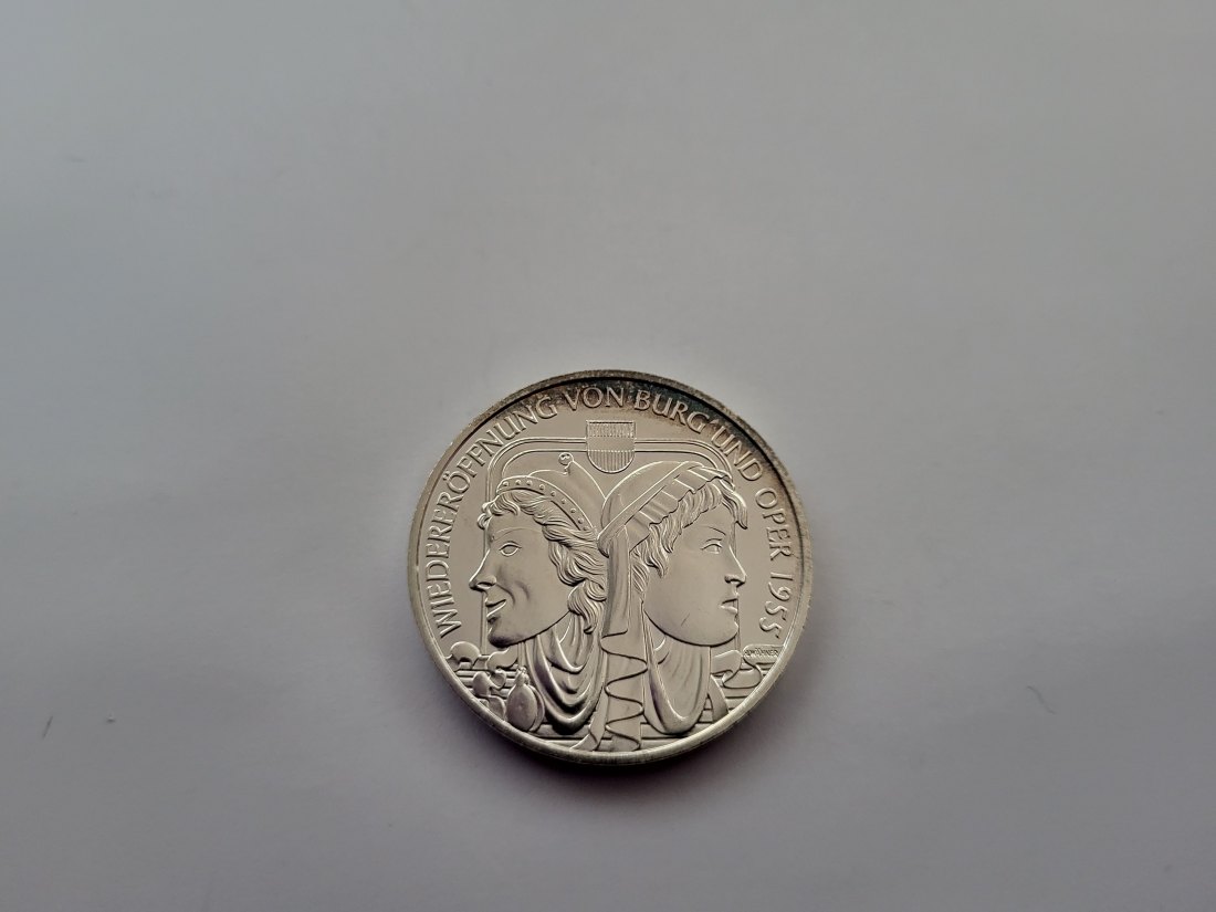  10 Euro 2005 Wiedereröffnung von Burg und Oper Österreich silber Spittalgold9800 (4971/8   